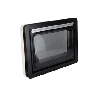 Ventana para caravana, Ventana para autocaravana de doble acristalamiento de acrílico, Ventilación abatible, Ventana para autocaravana con mosquitera y cortina - Product Image 2