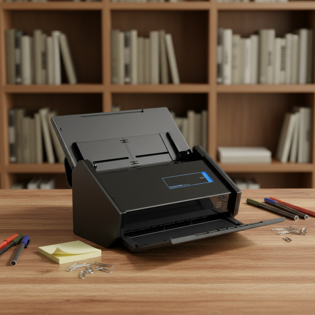 used Fujitsu IX500 High-Resolution USB Scanner with Cloud Sync for Documents Photos Receipts & Double-Sided Scanning