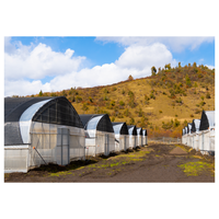 Serre tunnel commerciale à simple travée personnalisée à faible coût Jiapei avec filet d'ombrage
