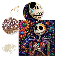 Fournisseur direct : Décoration murale moderne, kits d'artisanat pour enfants et adultes, cadeau d'Halloween, peinture artistique en perles et diamants