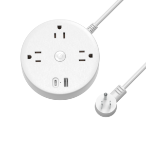 Regleta de alimentación para uso doméstico, enchufe de extensión de 3 salidas con protector contra sobretensiones, capacidad de carga de 20W, PD, 20W, 1 unidad - Product Image 1