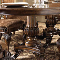 Amerikanischer Stil Klassischer Massivholz-Esstisch Villa Maßgefertigte Exquisite Möbel Esstisch Geschnitzter Tisch Antik