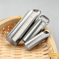 Petite boîte à médicaments portable en alliage de titane, boîte à médicaments pour personnes âgées, étui de rangement étanche en titane pour l'extérieur, conteneur scellé
