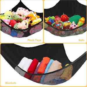 Factory Toy Net <b>Hammock</b> for Stuffed Animals Wall Sling Corner Extra Large Kids Children Mesh Toy Net Organizer - Product Image 5