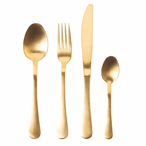Set di posate in oro satinato da 24 pezzi 5TH AVENUE - Product Image 1