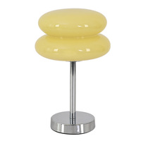 Lampe de table LED moderne en verre avec contrôle tactile USB, idéale pour chambre à coucher, salon, éclairage décoratif simple, veilleuse d'appoint.