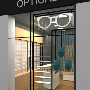 Tienda óptica decoración gafas de sol tienda exhibición muebles gafas gabinete marco óptico estante de gafas pantalla con luz LED - Product Image 5