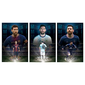 Wholesale Custom Ecofriendly Big Size 40*60cm Messi Ronaldo Sports Chainsaw Man Flip Motion Lenticular Anime Posters Pictures