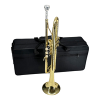 Professional Performance-grade Gold Lacquer Bb Trumpet Brass Material Brasswind Musical Instrument Custom Brand China Made