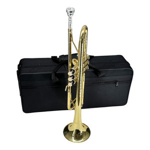 <span class=keywords><strong>Trompeta</strong></span> Bb de laca dorada de Grado Profesional, Material de latón, instrumento Musical de viento de latón, marca personalizada hecha en China - Product Image 5