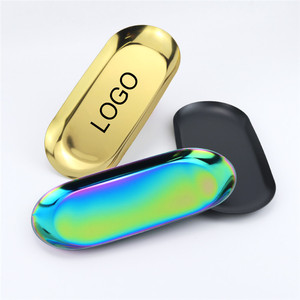 Bandeja Enrollable de Acero Inoxidable de 180*85mm con Logotipo Personalizado, Plato Metálico para Servir, Accesorios para Fumar y Tabaco - Product Image 3