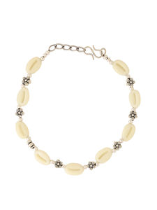 Tobillera de Concha y Plata con Diseño Floral para Mujer, Estilo Bohemio de Playa, Joyería Ajustable para el Pie, Regalo - Product Image 2