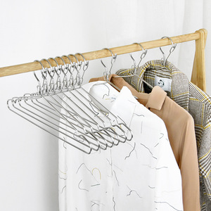 Percha para Ropa de Acero Inoxidable Resistente al Viento, Gancho Rectangular de 4.0mm de Grosor para Organizador de Ropa, Percha para Abrigos - Product Image 1