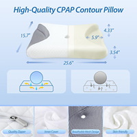 Oreiller pour dormeurs latéraux, coussinets nasaux CPAP pour tous les utilisateurs de masques CPAP, pour réduire les fuites d'air et la pression des masques, oreillers de soutien du cou