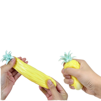 Simulatie Fruit Ananas Knijpbaar Gevuld Stressbal Ventilatie Fidget Toy Cadeau Meisjes 14 jaar & ouder Groothandel