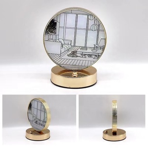 Led Painting Lamp INS Deco Mirror Makeup Dimming Night Light Artwork <strong>Sunlight</strong> Window Wooden Photo <strong>Table</strong> Lamp Bedside Art Painted - Product Image 4