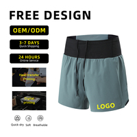 Short de sport multifonctionnel à séchage rapide pour hommes Pantalon de fitness à taille élastique 100% polyester tissé de bonne qualité