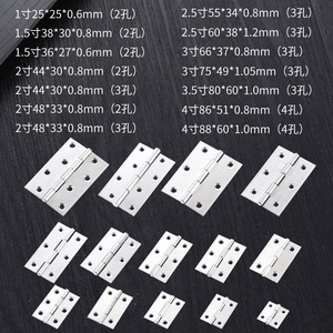 Charnières en acier inoxydable, épaisseur 2,5 mm, charnières de meubles à montage en surface, antirouille, polissage, design minimaliste - Product Image 3