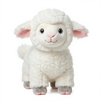 Jolie peluche mouton de Pâques brodée, super douce, en coton PP, jouet en peluche pour enfant, sac pour bonbons