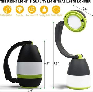 Bán buôn 3 trong 1 <span class=keywords><strong>Combo</strong></span> LED cắm trại ánh sáng <span class=keywords><strong>USB</strong></span> không thấm nước có thể gập lại cắm trại đèn lồng cho câu cá ngoài trời khẩn cấp - Product Image 2