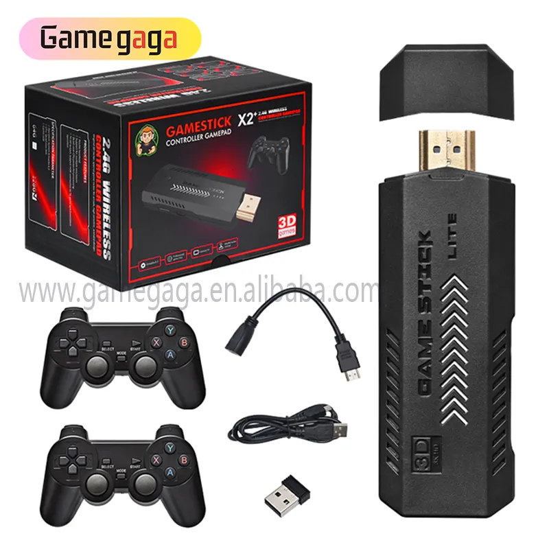 X2 Game Stick GD10Plus Console de jeu vidéo HD 64 Go/128 Go 30000/40000 Mini console de jeu classique