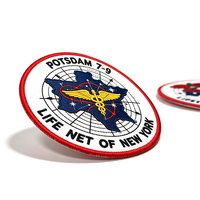 Écusson brodé personnalisé, échantillon gratuit, livraison rapide, écussons logo pour uniforme, écusson brodé EMS