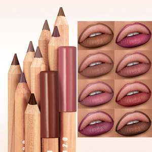 Échantillon gratuit crayon à lèvres lisse et imperméable de maquillage avec logo personnalisé vente en gros marque privée crayon à lèvres mat et crémeux végétalien - Product Image 1