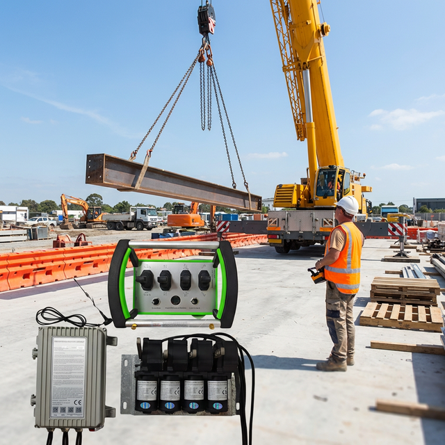 Professional Manufacturer IP68 Waterproof 4 Joysticks Hydraulic Wireless Remote Control for Crane Retrofit Crane Control Radio