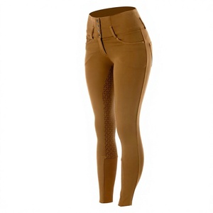Leggings de equitación OEM Flex-Fit de poliéster/spandex elásticos en 4 direcciones, de asiento completo y ajuste ceñido para mujeres jinetes. - Product Image 1