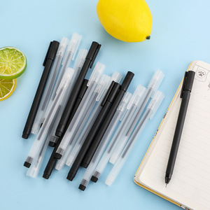 ปากกาพลาสติกใสสีดำแบบด้าน ราคาถูก อุปกรณ์สำนักงาน ปากกาเซ็นชื่อ รับพิมพ์โลโก้ ขายส่ง - Product Image 6