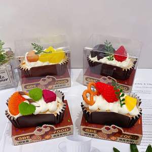 Jouet de décompression créatif en forme de gâteau soufflé et de pain, à <span class=keywords><strong>rebond</strong></span> lent, avec son, mignon, simulation de nourriture, jouet à pincer musical, cadeau - Product Image 2