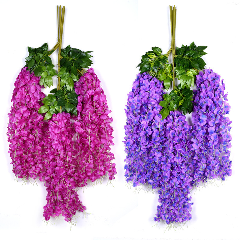 Simulated Wisteria Flower Wall Hanging Encrypted