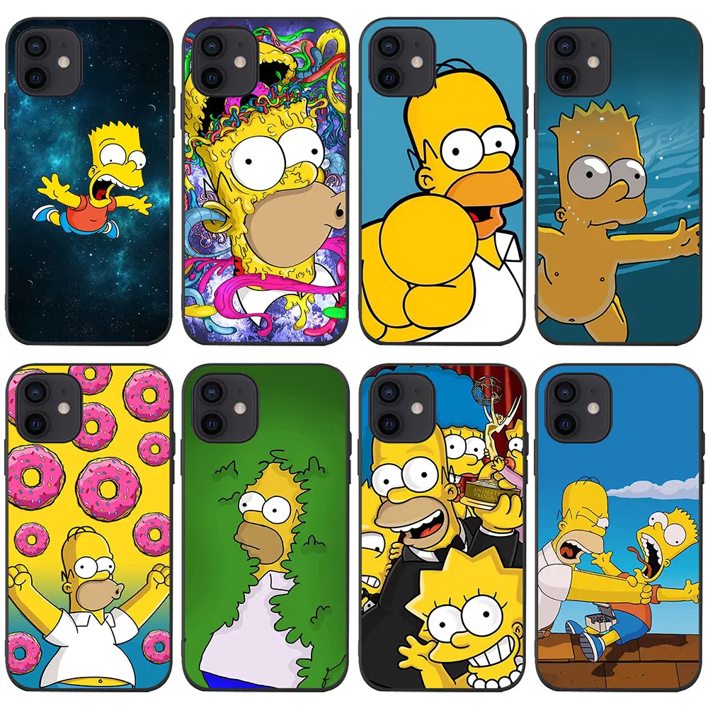Cute Print Anime Safety Shock Resistant SmartPhone Case Xr The Simpsons Phone Case The Simpsons Phone Case