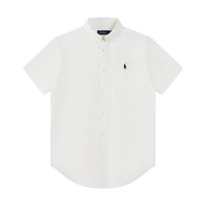 Polo clásico de manga corta con solapa bordada de popelina de verano, estilo RL casual, unisex. - Product Image 5