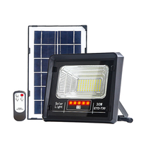 30W Luz de inundación solar 70 LED 5730 SMD 3000K-6500K ABS Impermeable IP65 Control remoto 60 ㎡ 10H Trabajo Li-Ion 3AH