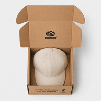 Boîte en carton ondulé personnalisée avec logo, écologique et durable, boîte rigide AE-flute pour l'emballage de casquettes et de chapeaux