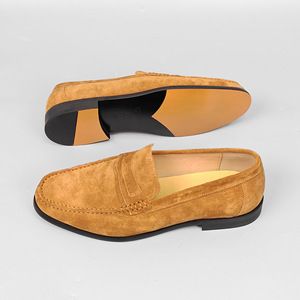 Mocassins pour hommes en cuir véritable à bout rond, à enfiler, respirants, pour le bureau et les occasions formelles, toutes saisons - Product Image 4