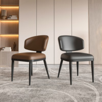 Chaises de salle à manger de luxe léger, chaises à dossier, chaises de salle à manger minimalistes haut de gamme, chaises de salle à manger design minimalistes