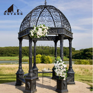 Gazebo de Hierro Fundido Negro, Moderno y de Lujo, para Jardín o Villa, Marca QUYANG, en Venta - Product Image 2