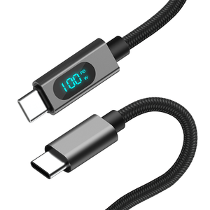 <span class=keywords><strong>สาย</strong></span> USB อัจฉริยะแบบพกพา100วัตต์5A <span class=keywords><strong>ชาร์จ</strong></span>เร็วสำหรับโทรศัพท์มือถือซัมซุง Type-C พร้อมแจ็กเก็ตไนลอนความยาว1ม. สำหรับการใช้งานในคอมพิวเตอร์ - Product Image 1