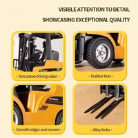 Vente en gros Huina 1577 PRO, chariot élévateur télécommandé 4x4 à l'échelle 1:14, camion de levage RC avec fourche en alliage et capacité de levage de 2500g, prêt à l'emploi (RTR)