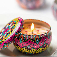 IKEDA Usine Directe Longues Boîtes à Bougies en Cire de Noix de Coco Noire pour Diwali Méditation Vacances Religion Utilisation Active OEM Accepté