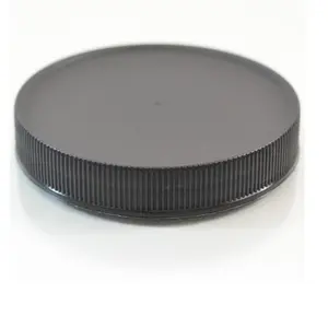 Air-tight seal 70-400 black ribbed cap with a foam liner 70 mm plastic jars white custom Ribbed Size Screw Lids