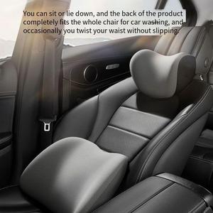 Lumbar Support <b>Pillow</b> <b>U</b> <b>Shape</b> Memory Foam Suede Back Cushion For Car Seat - Product Image 3