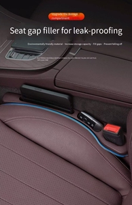 Remplisseur d'écart de siège de voiture 2 pièces avec bloqueur de chute de bande de couture latérale étanche pour accessoires de Kits d'intérieur de trou de <span class=keywords><strong>ceinture</strong></span> de sécurité - Product Image 6