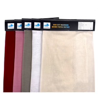 Tissu voile en coton Bawal 100% polyester 150 cm pour abaya arabe/coréenne noire pour keffiyeh, écharpe arabe