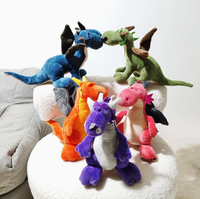 Jouets en peluche dragon multicolores mignons en gros, animaux en peluche doux, poupées dinosaures pour cadeaux d'anniversaire pour enfants, décoration de la maison