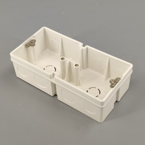 Caja de salida eléctrica de trabajo antiguo de PVC, caja de conexiones de plástico <span class=keywords><strong>para</strong></span> interruptores, caja eléctrica de salida de receptáculo <span class=keywords><strong>para</strong></span> mejoras del hogar - Product Image 1