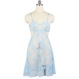 Vestido <span class=keywords><strong>de</strong></span> noche <span class=keywords><strong>de</strong></span> encaje Floral Hollow Out Slip Nuevo diseño Lencería transparente sexy para mujeres adultas <span class=keywords><strong>Ropa</strong></span> <span class=keywords><strong>interior</strong></span> para niñas - Product Image 1