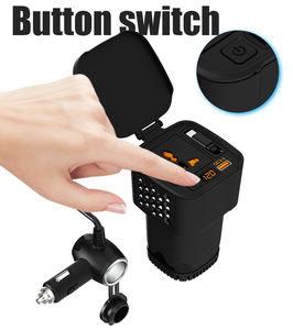 Convertisseur de courant intelligent pour voiture, 12V DC vers 220V AC, 200 Watts, avec voltmètre et interrupteur, câble rétractable intégré, PD 3.0 36W - Product Image 6